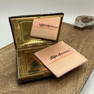 Vintage Elgin American snake skin Compact powder Mirror
